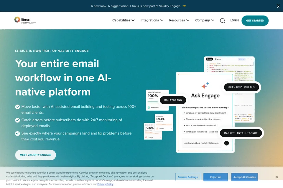 Landing page preview