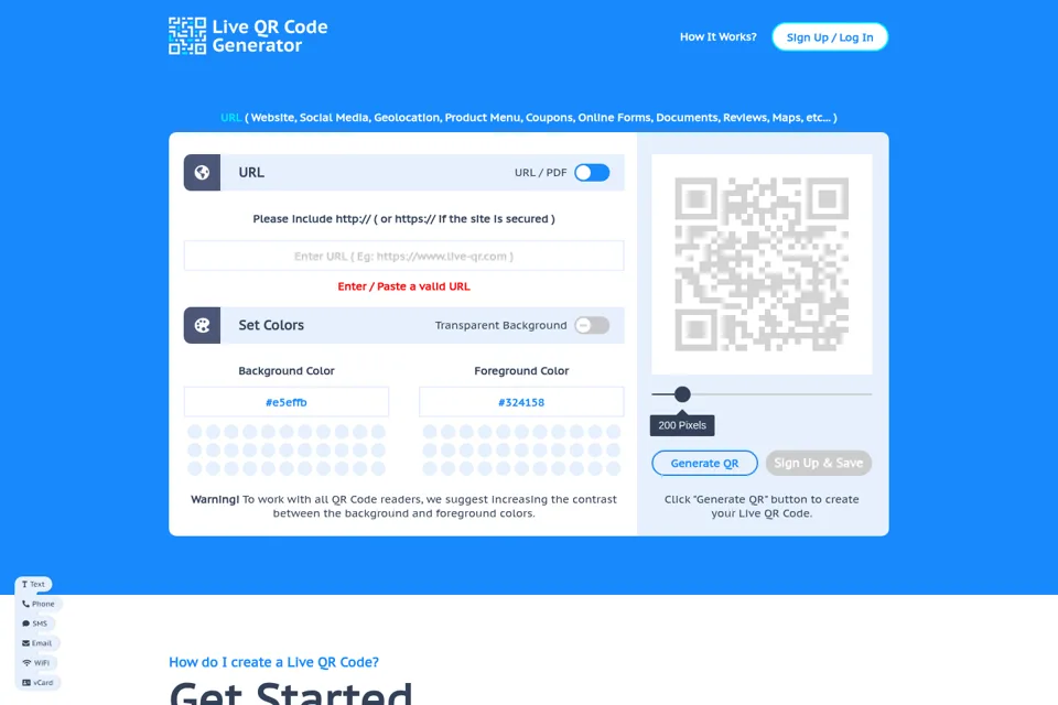 Aperçu de la landing page
