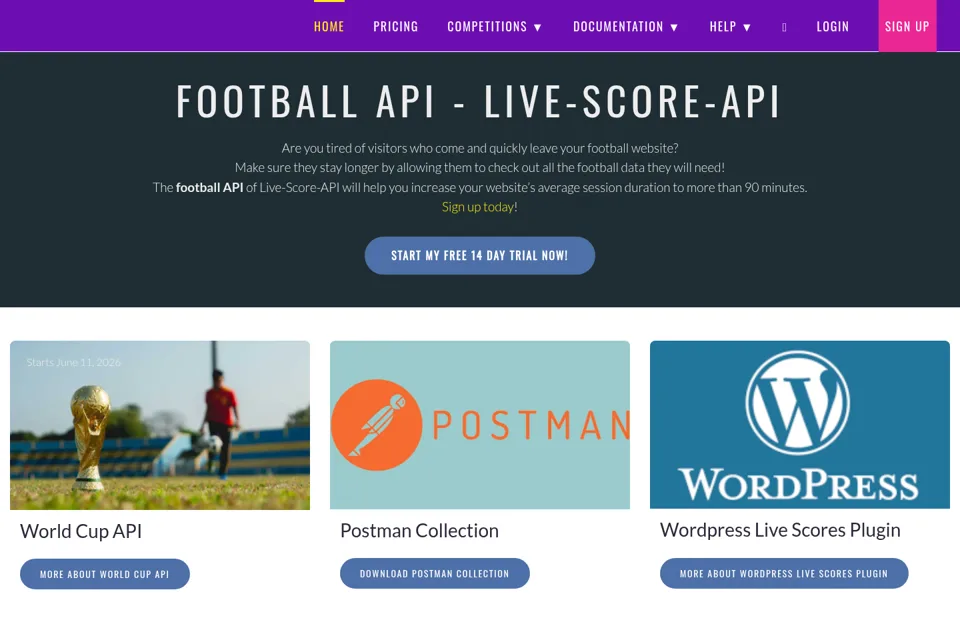 Aperçu de la landing page