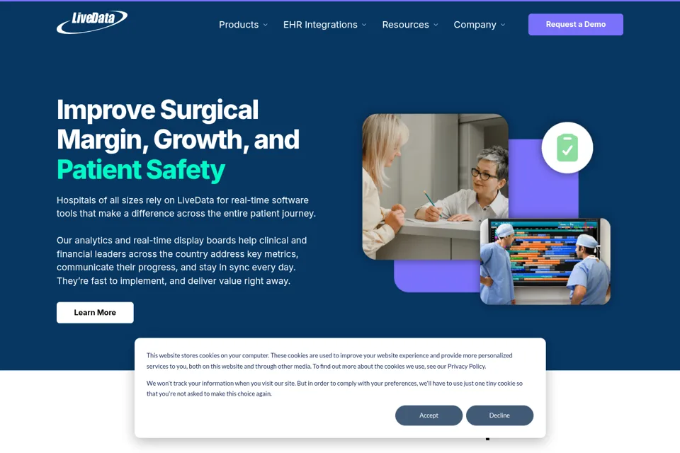 Aperçu de la landing page