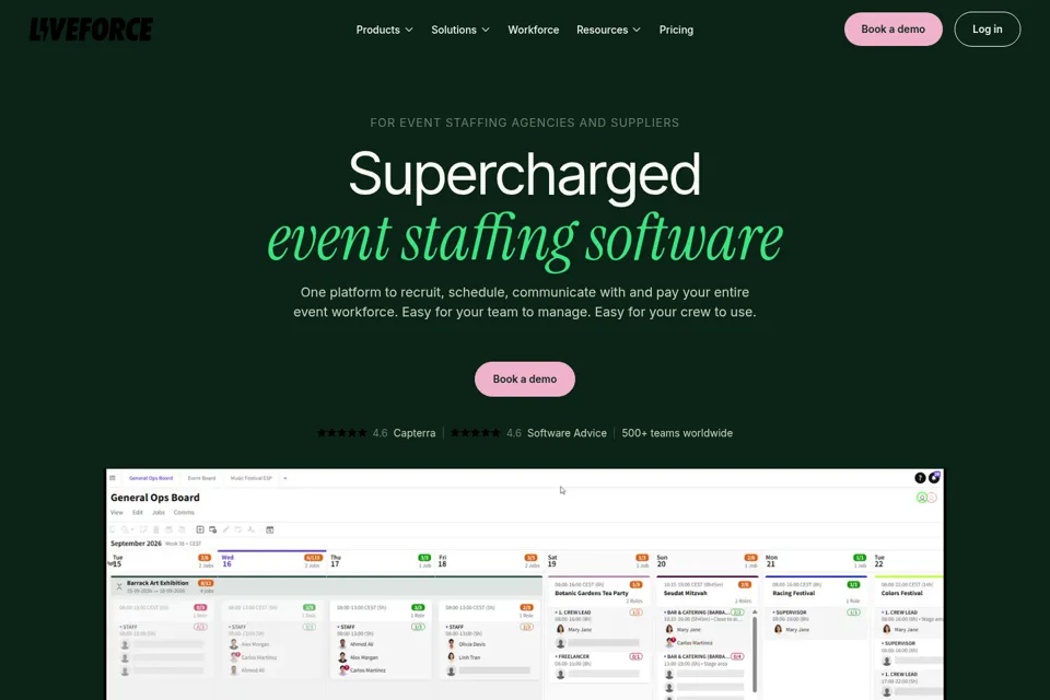Aperçu de la landing page