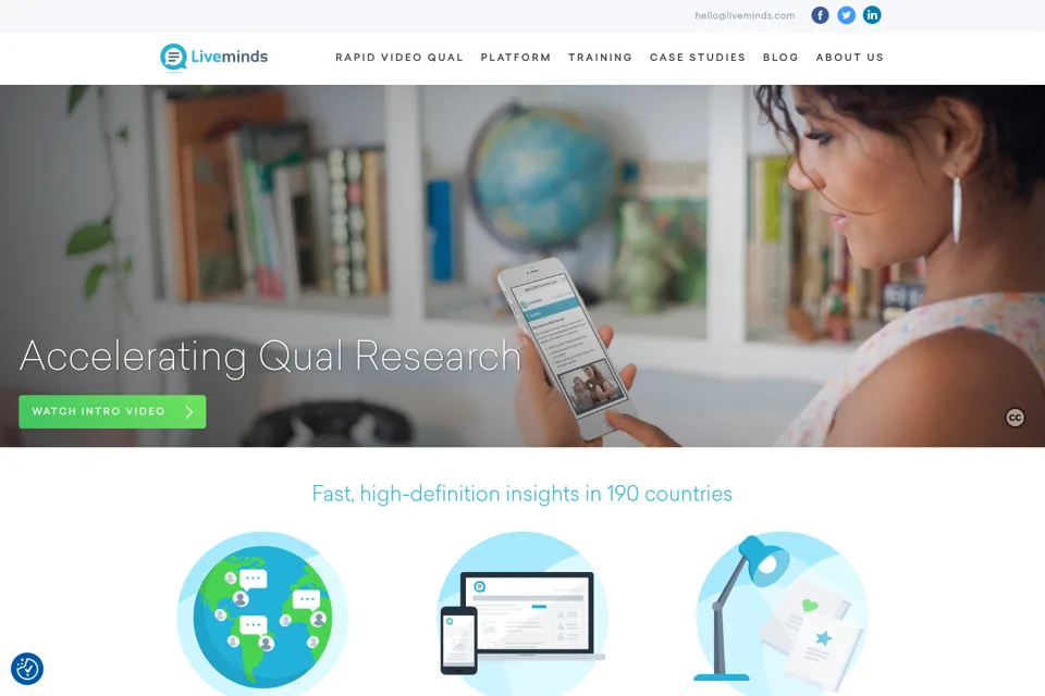Aperçu de la landing page