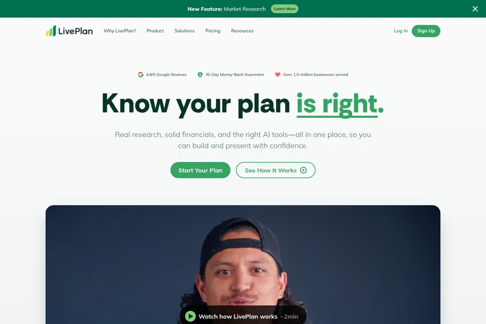 Landing page preview
