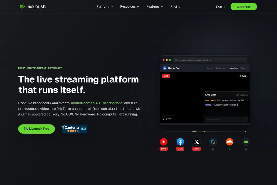 Landing page preview