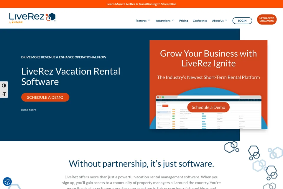 Aperçu de la landing page