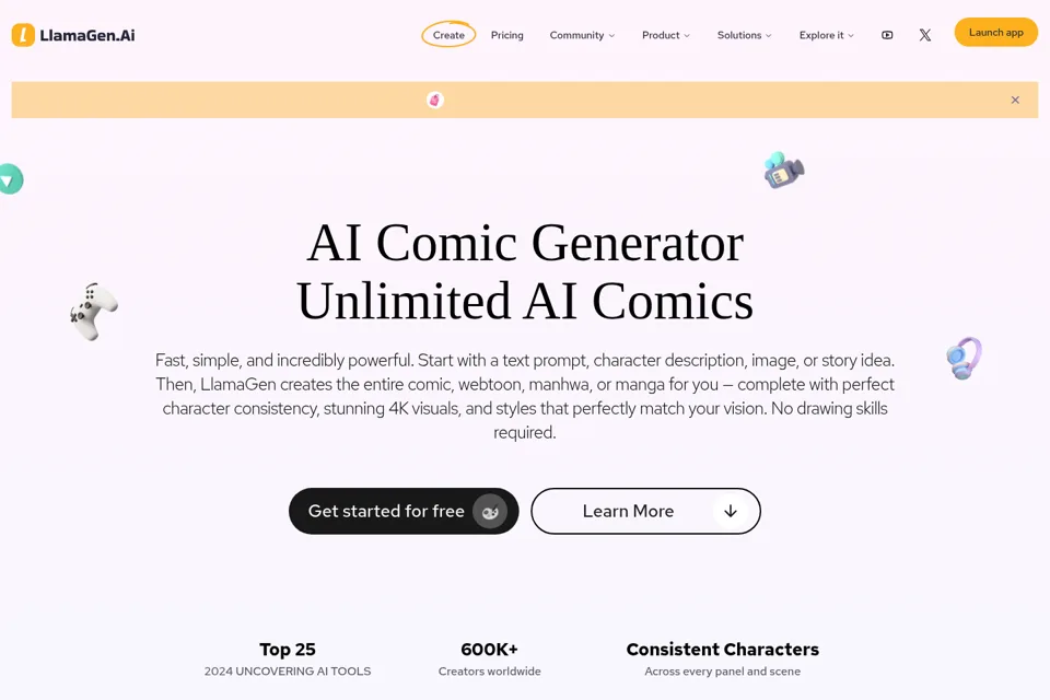 Aperçu de la landing page