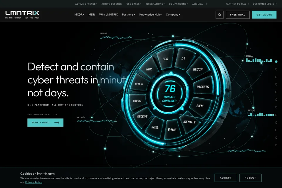 Aperçu de la landing page