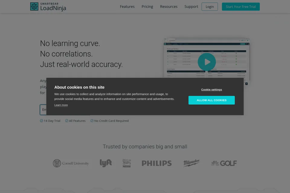Landing page preview