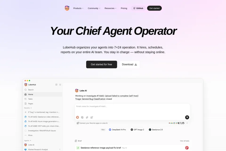 Aperçu de la landing page