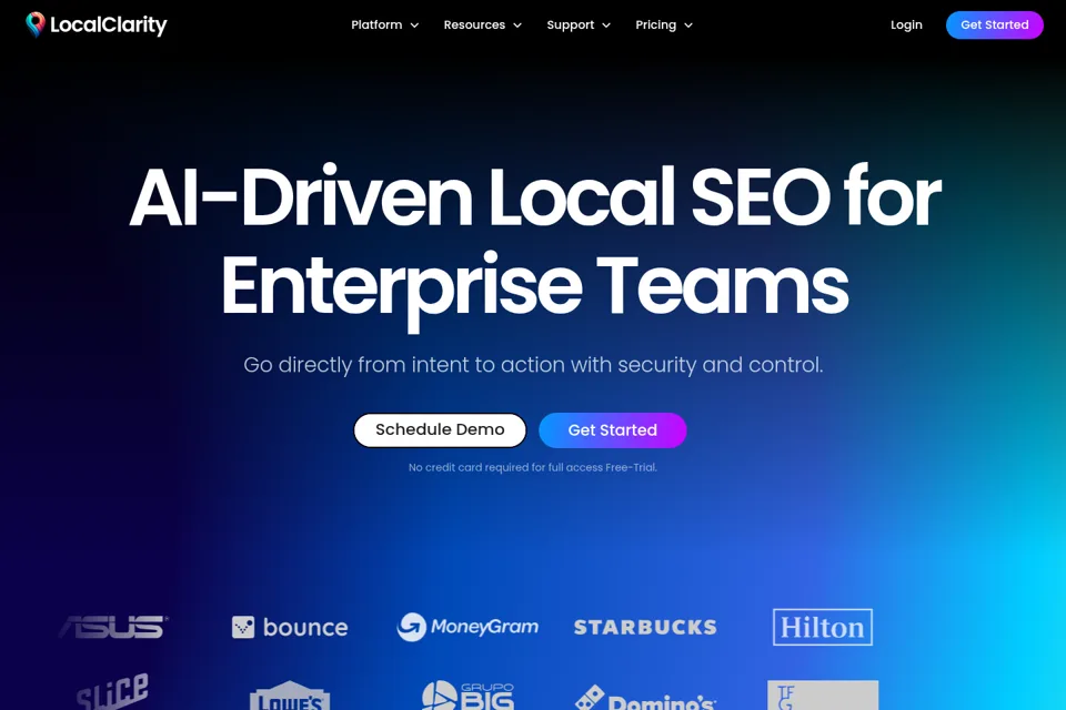 Aperçu de la landing page