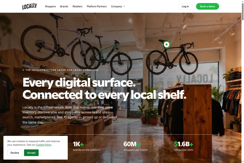 Aperçu de la landing page