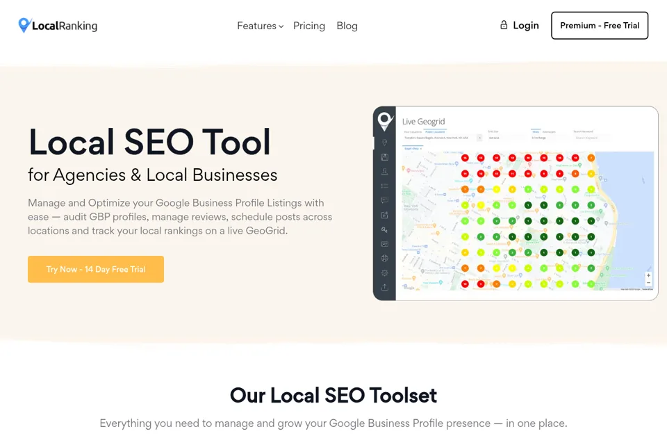 Landing page preview