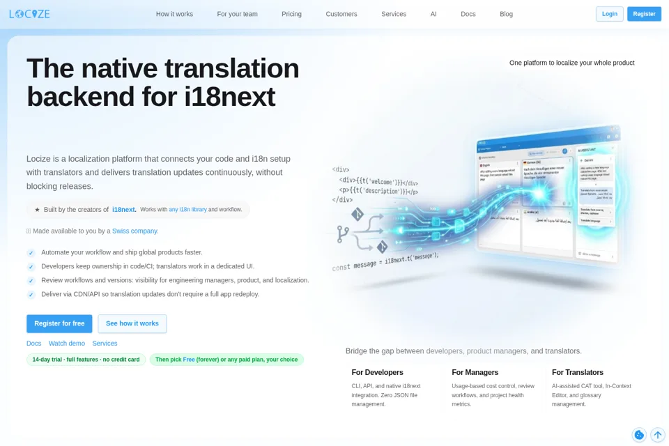 Landing page preview