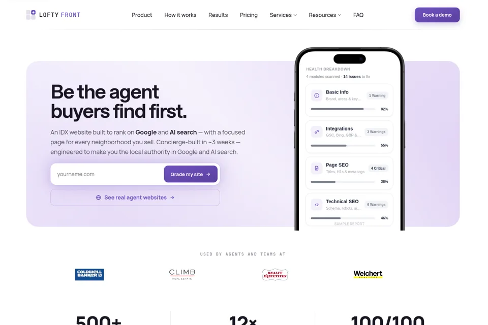 Landing page preview
