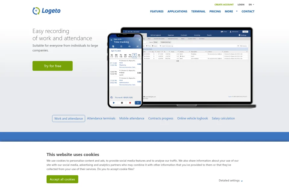 Aperçu de la landing page