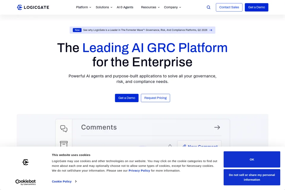 Aperçu de la landing page