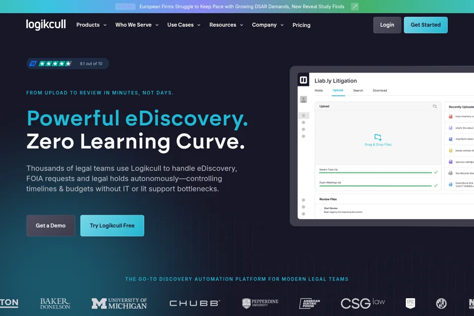 Aperçu de la landing page