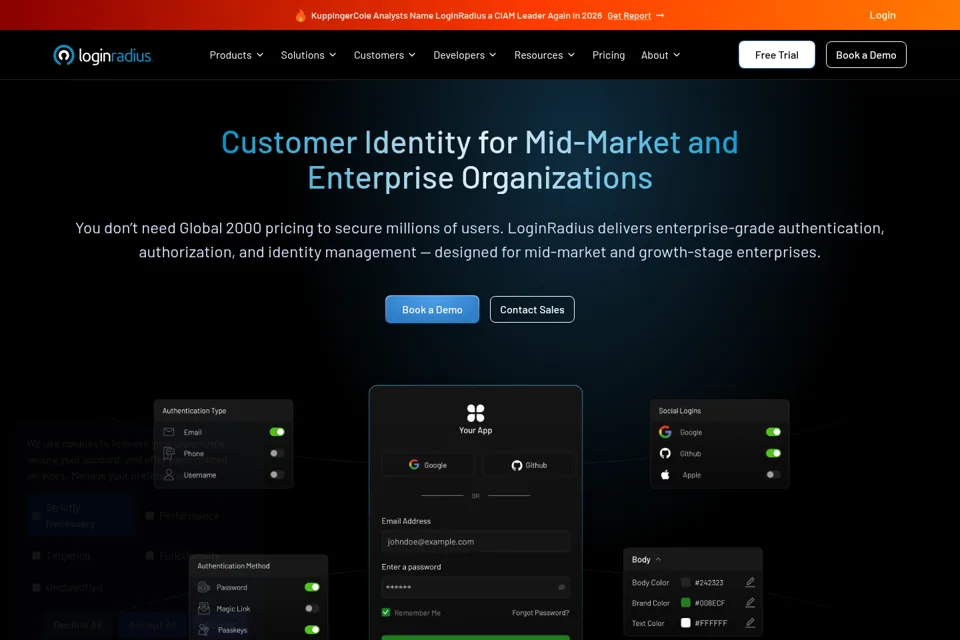 Aperçu de la landing page