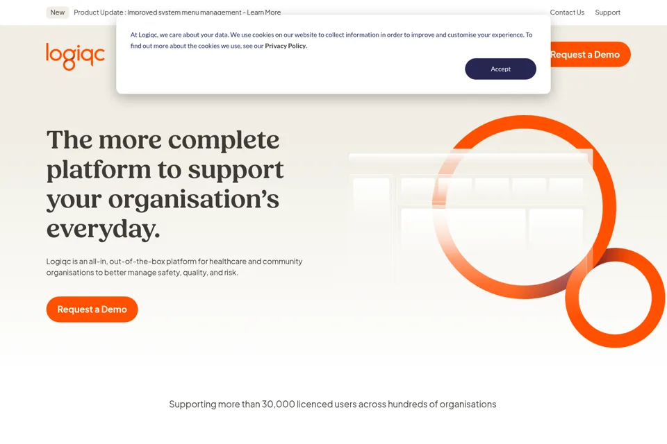 Aperçu de la landing page