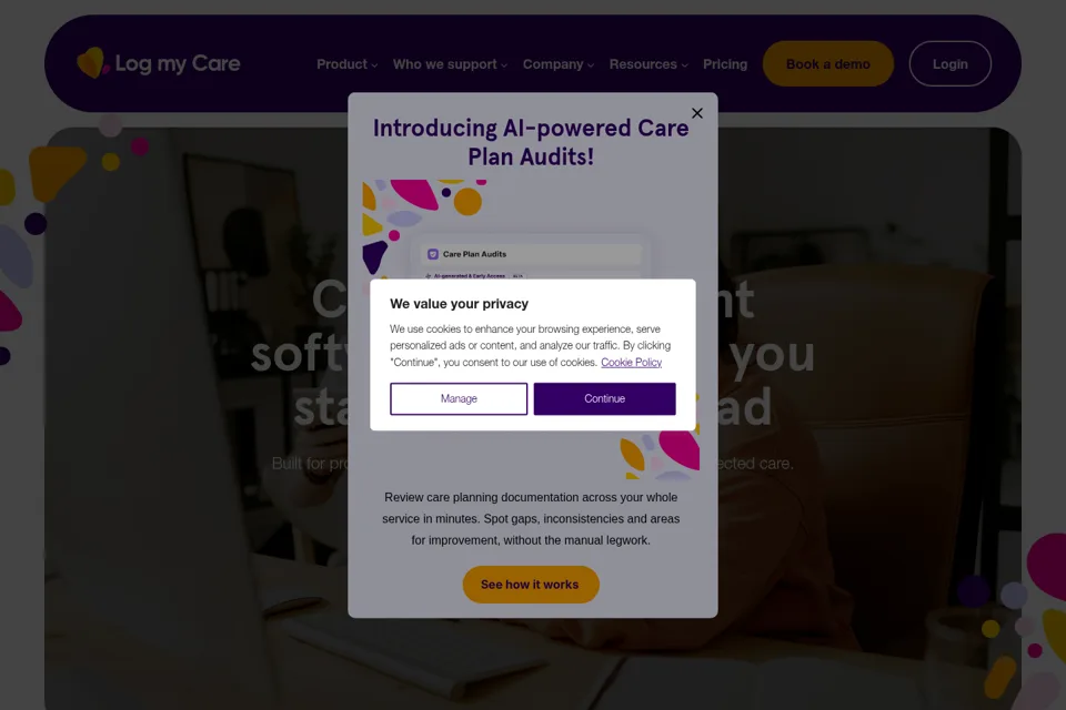Aperçu de la landing page