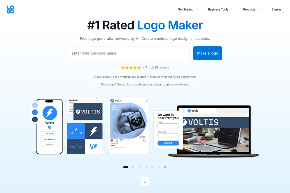 Landing page preview