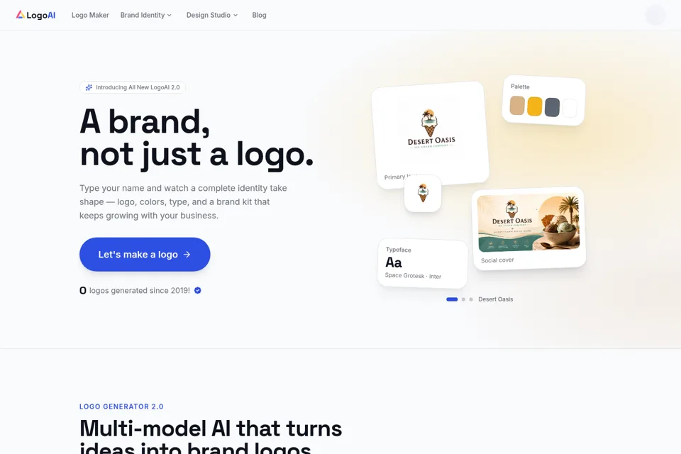 Aperçu de la landing page
