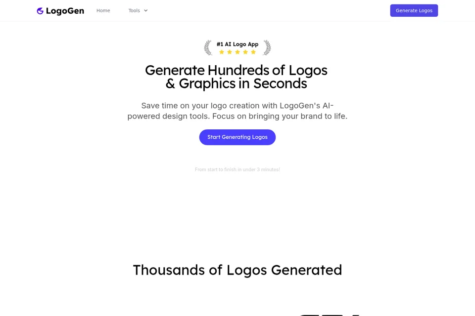 Aperçu de la landing page