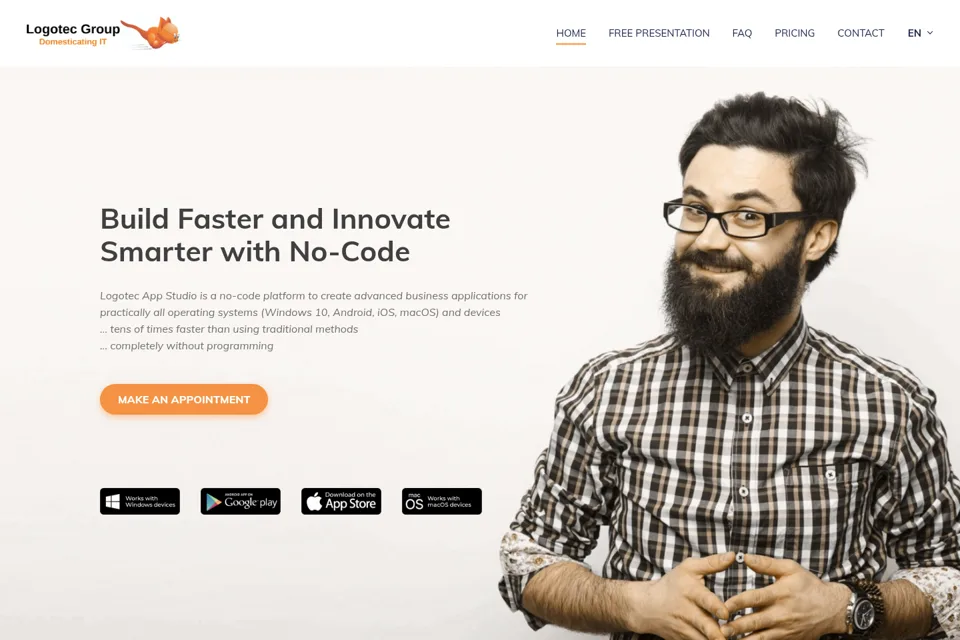 Aperçu de la landing page