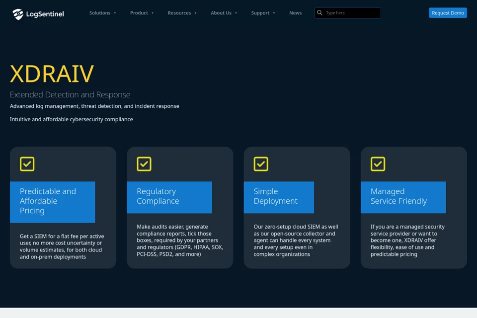 Aperçu de la landing page