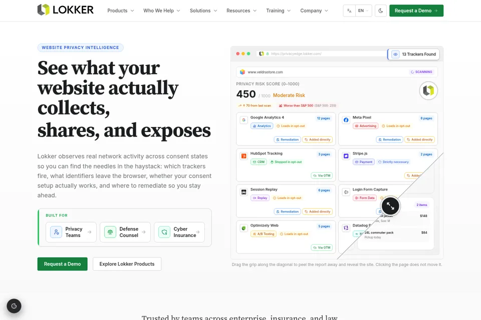 Aperçu de la landing page