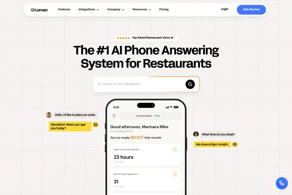 Aperçu de la landing page
