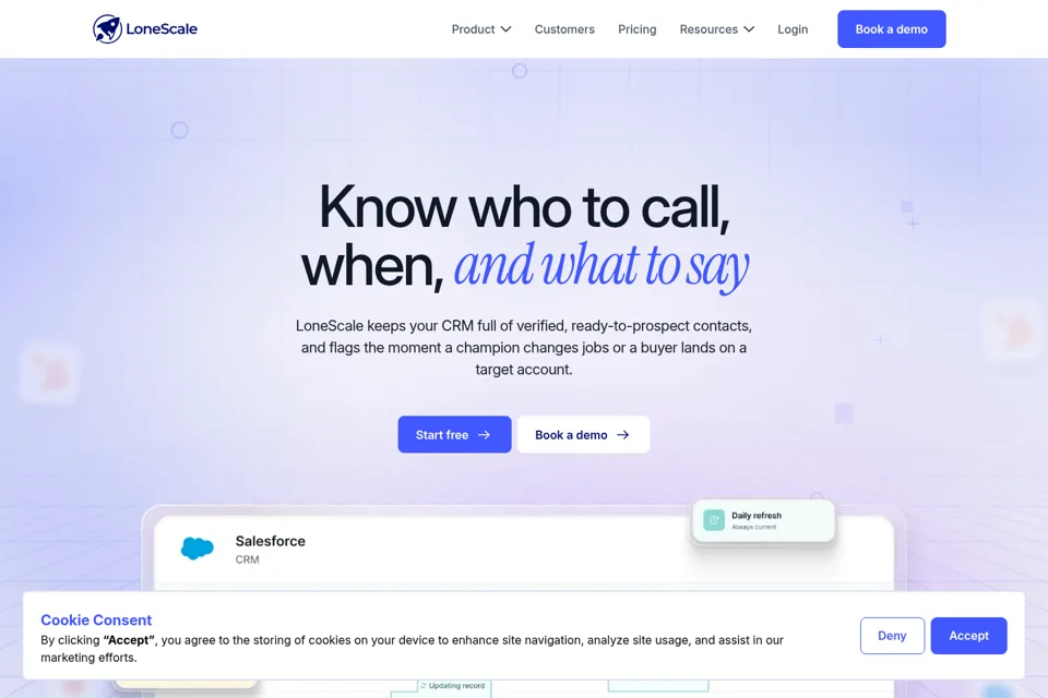 Landing page preview