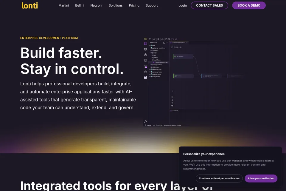Landing page preview