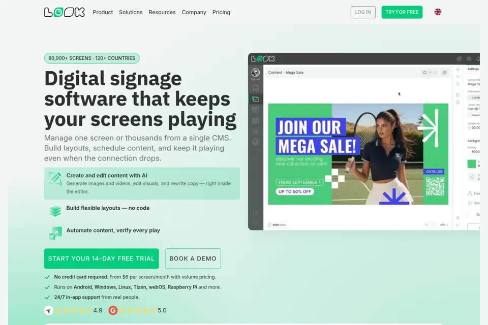 Landing page preview