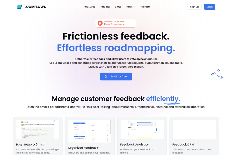 Aperçu de la landing page