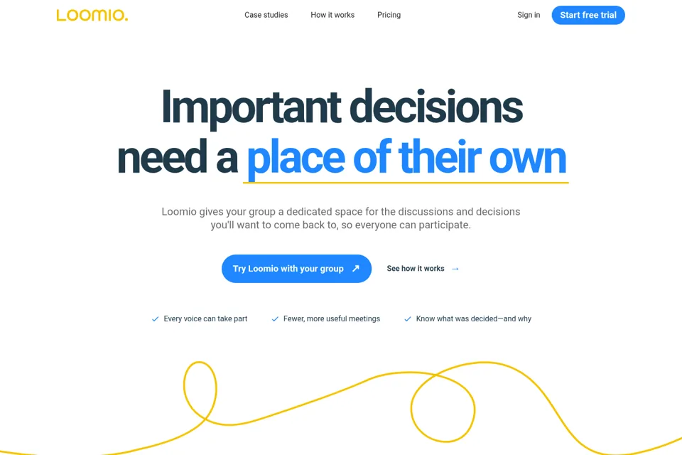 Aperçu de la landing page