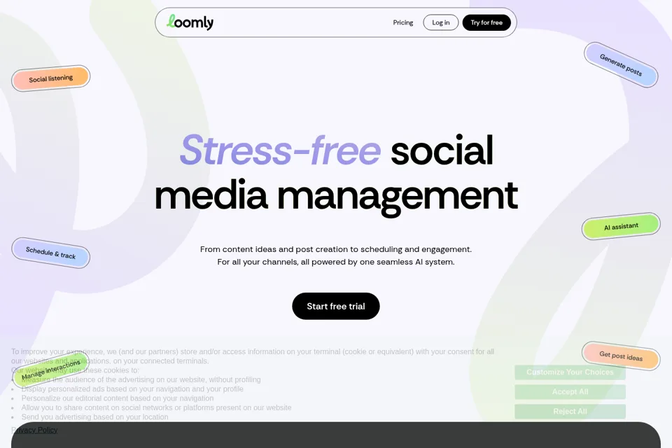 Landing page preview