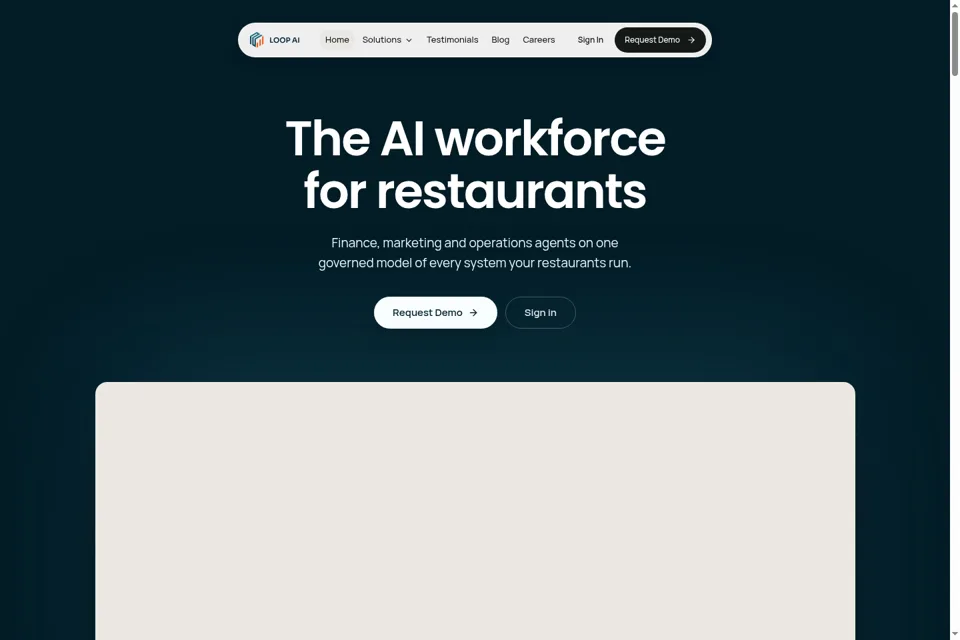 Aperçu de la landing page
