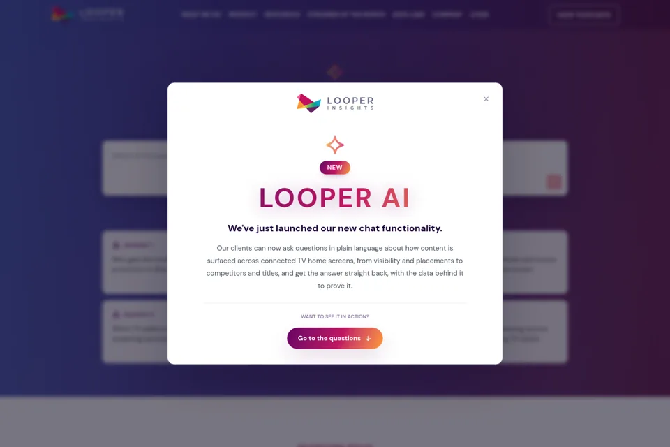 Aperçu de la landing page