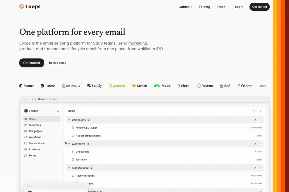 Landing page preview