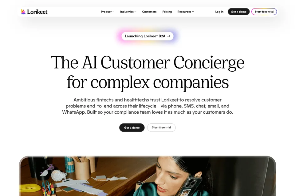 Aperçu de la landing page