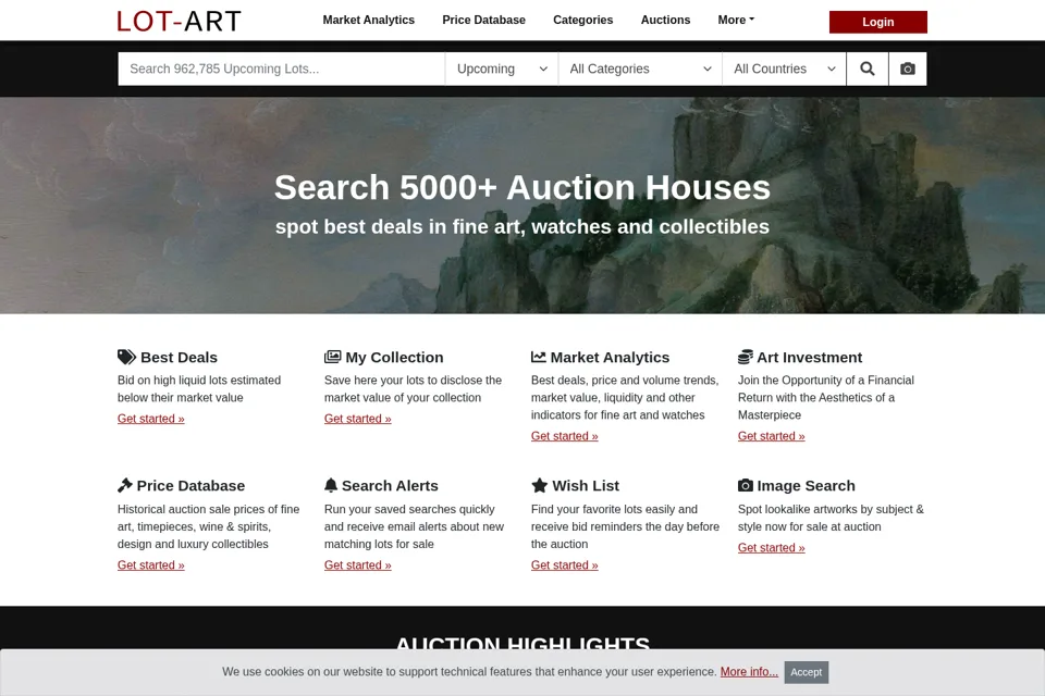 Aperçu de la landing page