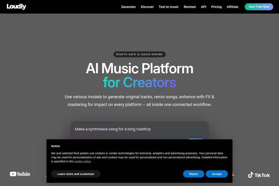 Aperçu de la landing page