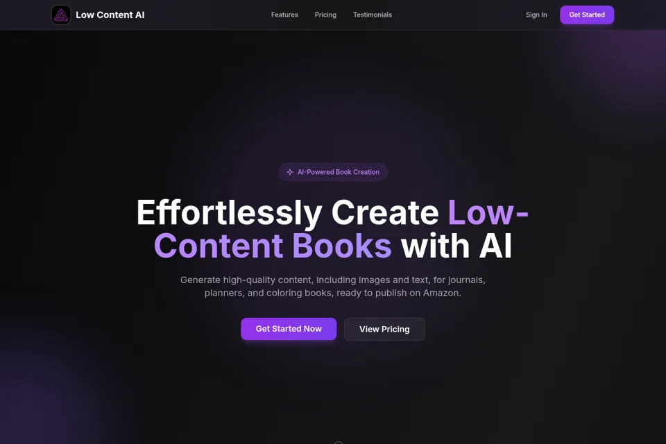 Aperçu de la landing page