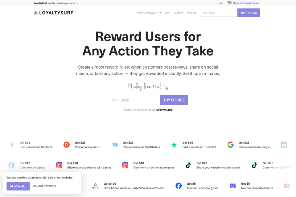 Landing page preview