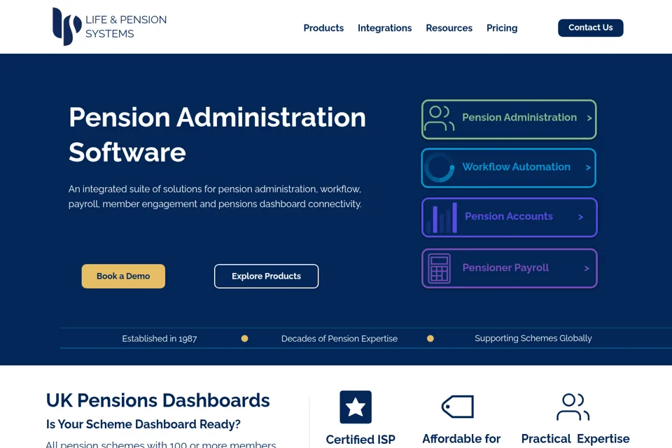 Aperçu de la landing page