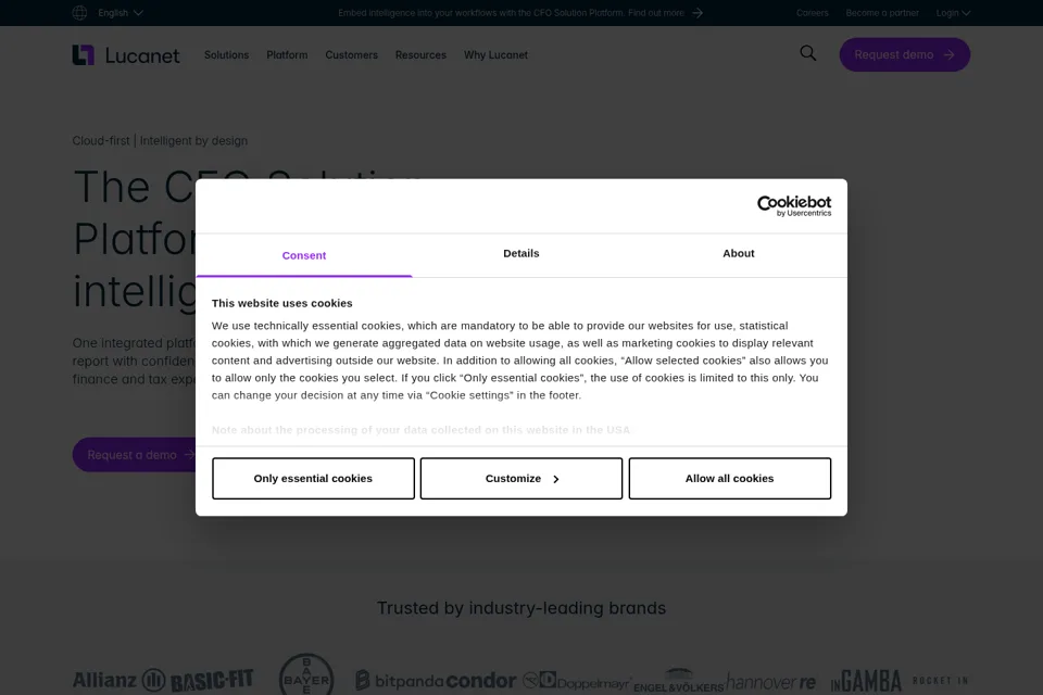 Aperçu de la landing page