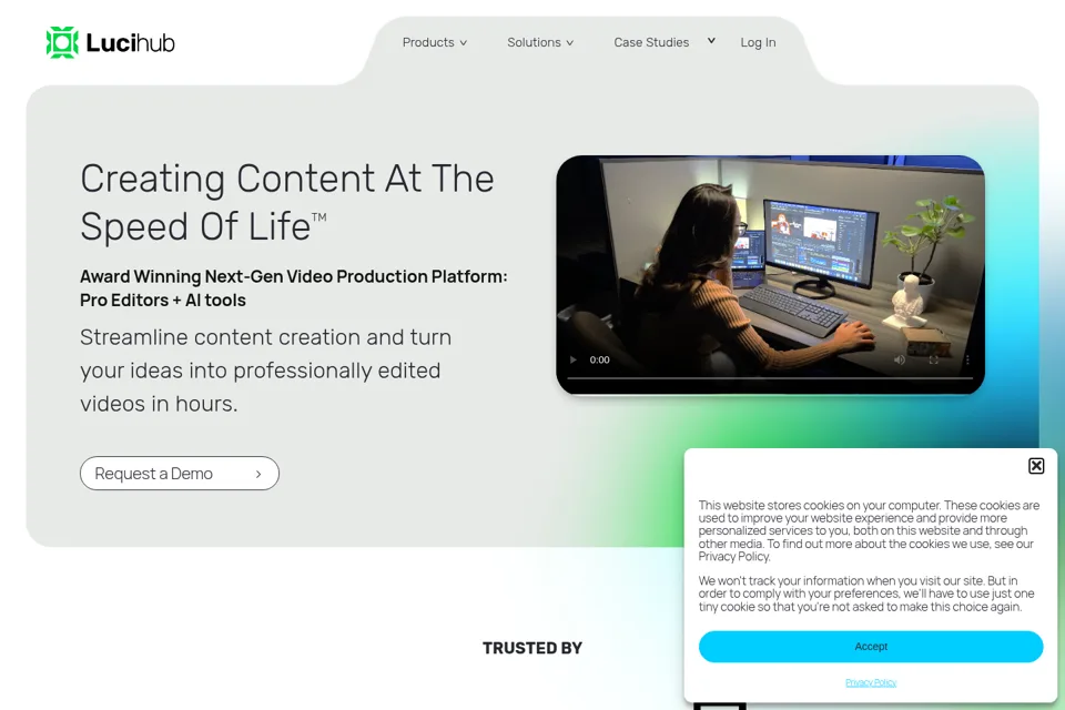 Aperçu de la landing page