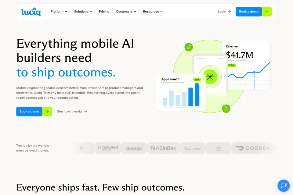 Aperçu de la landing page