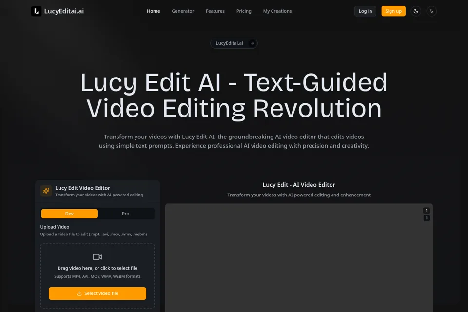 Aperçu de la landing page